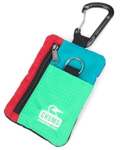 [新品]サブバッグ/ポーチ/小銭入れ/キーケース　CHUMSチャムス　SPRING DALE KEY COINCASE スプリングデールキーコインケース　GREEN CRAZY