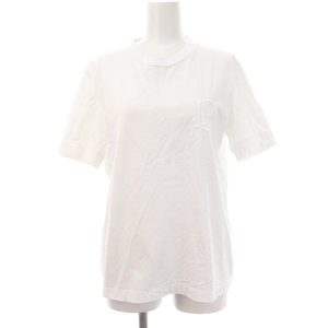 ブラミンク BLAMINK PRE コットン刺繍Tシャツ カットソー 半袖 38 白 ホワイト /MF ■OS レディース