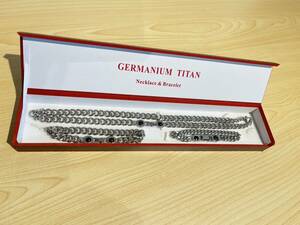 GERMANIUM TITAN ゲルマニウム チタン Necklace&Bracelet ネックレス ブレスレット 箱付き 中古美品