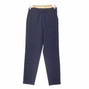 ★超美品 theory セオリー リネンストレッチ アンクルパンツ サイズ2 レディース ネイビー 麻 クロップドパンツ 10-6106405 1BA/89539