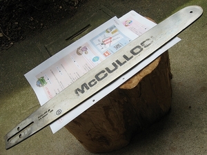 チェンソー用 McCULLOH ガイドバー 全長約57.5cm 中古品