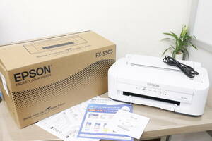 1000円～売り切り!!EPSON エプソン プリンター A4 インクジェット PX-S505 ホワイト 2023年製 Wi-Fi スマホ/タブレット対応 3J699