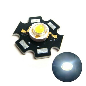 Edison POWER LED 1W CoolWhite EDEW-1LA5 星型ヒートシンク付き 100個