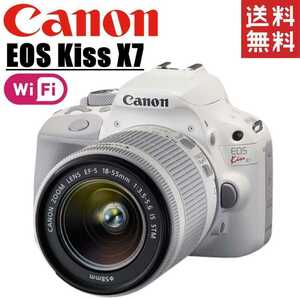 キヤノン Canon EOS kiss X7 レンズセット ホワイト デジタル 一眼レフ カメラ 中古
