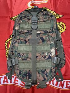 中古美品　made in USA USMC デジタルマーパッドウッドランドパターンバックパック　FOX TACTICAL製