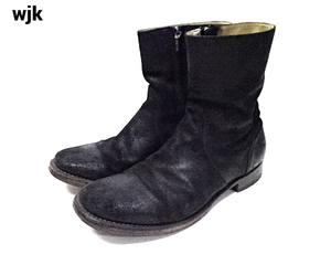 41【wjk Side Zip Boots 893 Black wjk サイド ジップ ブーツ ブラック wjk Leather Boots wjk レザーブーツ】