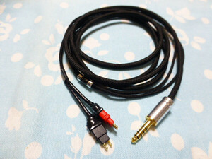 SENNHEISER HD650 HD660S 102SSC 八芯 ブレイド編 125cm 4.4mm5極 高品質ver 黒スリーブ仕上 HD25 LIGHT WM1A 1Z Fiio M17 ZEN DAC