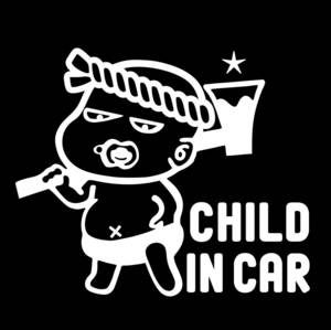 チャイルドインカー ベビーインカー カッティング ステッカー Child in car　オリジナル文字入れ可能