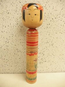 0620532s【陣野原幸紀 土湯系 伝統こけし】置物/工芸品/木製/H47cm/中古品