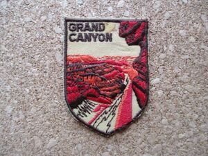 70s グランド・キャニオン国立公園GRAND CANYONワッペン/世界遺産アリゾナ旅行VOYAGERアメリカVintageスーベニアPATCHビンテージUSA D②