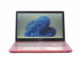 Win11H/カメラ内蔵/中古/15.6型タッチパネル/ノートPC/高速SSD512/8GB/4世代i7/FMV　AH77/M 　新品無線マウス　　WPS office2搭載