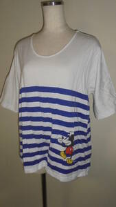x-girl エックスガール ボーダー ミッキーコラボ Disney 半袖ボーダーTシャツ