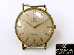 【侍】アンティーク CYMAFLEX シーマフレックス 手巻き ゴールド メンズ 腕時計 動作確認済 20-546