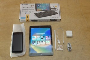 iPad 第6世代 9.7インチ Wi-Fi+Cellular 32GB SIMフリー バッテリー92％ ペンシル エレコムキーボード モバイルバッテリー付き 送料無料