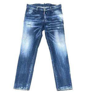 【美品】DSQUARED2 ディースクエアード【S74LB0501 S30342 SKATER JEAN】デニムパンツサイズ：48　ブルー