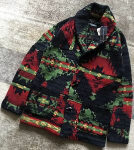 奇跡の新品未使用品 圧巻のパッチワーク×ネイティブ柄 ★ POLO RALPH LAUREN ★ ラルフローレン サウスウエスタン柄 ニット カーディガン