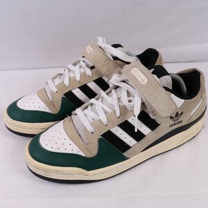 FORUM LOW 27.5cm/adidas フォーラムロー アディダス スニーカー 白 ホワイト 緑 黒 グレー 中古 古着 レディース ad4523