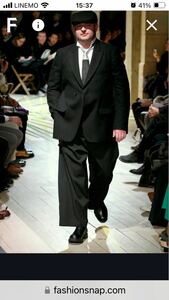 Yohji Yamamoto 2012-13AW ネクタイ　シルバー黒ヨウジヤマモトスーツ 