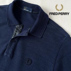 フレッドペリー FRED PEARLY 半袖 ポロシャツ JP M インディゴ ネイビー シャツ FS1556