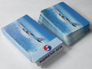 古い 大韓航空 ノベルティ トランプ Korean Air 紙製 航空会社 KAL ボーイング747 HL7468 カード ゲーム ビンテージ