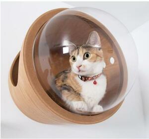人気新品！ 猫 キャットウォーク キャットステップ ベッド ハウス 壁付け 天然木 宇宙