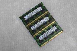 E1256 & L SAMSUNG サムスン ノート用メモリ 4GB×3枚(計12GB) PC3-10600S DDR3 SO-DIMM M471B5273DH0-CH9