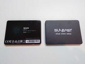[中古] SSD 2.5 SATA 128GB 2本セット （SP SUNEAST）使用時間極少
