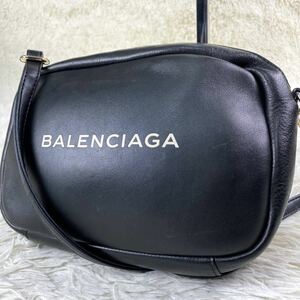 1円 【極美品】 BALENCIAGA バレンシアガ ショルダーバッグ エブリデイ カメラバッグ レザー 本革 ブラック 黒 メンズ 斜め掛け 高級