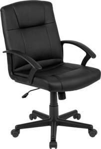 新品■ソフトレザー オフィスチェア ブラック ソフトパッド アーム付き 高さ調整 キャスター デスクチェア 軽量 椅子 イス テレワーク