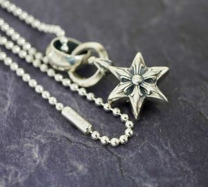 クロムハーツ/スターペンダントwithベイル/新品加工/ボールチェーン付き/インボイス/1円から！CHROME HEARTS