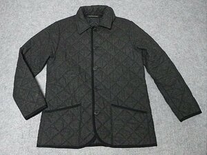 マッキントッシュ　スコットランド　キルティング　コート　ジャケット　サイズ４０　ＵＫ製　美品　ウール　グレー　チンストラップ