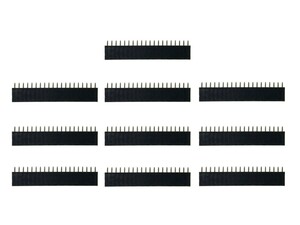 ピンヘッダー ソケット 10個セット （20ピン） 1列 角ピン 2.54mmピッチ
