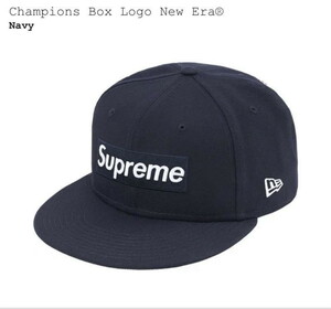 新品 7 3/8 国内正規 21SS シュプリーム Supreme Champions Box Logo New Era Cap Navy ボックスロゴ ニューエラ キャップ 帽子 ネイビー