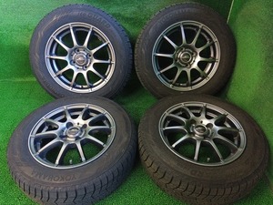 ヨコハマ iG60 175/70R14 社外 A-TECH SCHNEIDER 14×5.5J スタッドレス付4本 フィット等 中古 売切!!