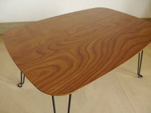 木製＆スチール脚＊折り畳み式＊テーブル