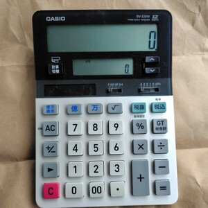 美品★CASIO カシオ DV-220W 電卓　12ケタ　★370円発送