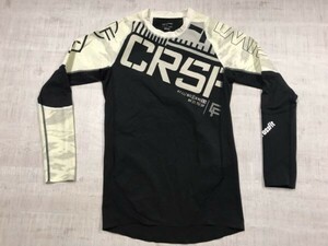 リーボック Reebok CrossFit スポーツ トレーニング フィットネス コンプレッション トップス 長袖Tシャツ メンズ L 黒/白