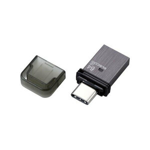 エレコム キャップ式USB Type-C(TM)メモリ ブラック MF-CAU32064GBK