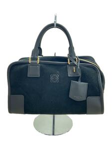 LOEWE◆ハンドバッグ/スウェード/BLK/352.61.A03