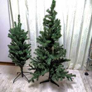 クリスマスツリー　2本　まとめて　150cm　115cm　組み立て もみの木 　クリスマス　ツリーのみ　セット　グリーン　緑　みどり　ミドリ　