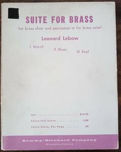 送料無料 金管合奏楽譜 レオナルド・リボー：金管のための組曲 スコア・パート譜セット 金管アンサンブル 金管8重奏
