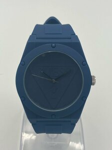 GUESS 時計 W0979L4 ラバー ブルー ロゴ 稼働品 W0511B7U36