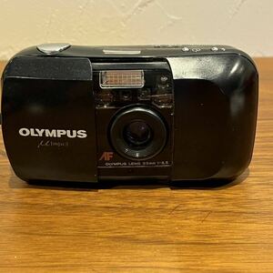 1円〜OLYMPUS オリンパス μ mju ミュー コンパクト フィルムカメラ ブラック 起動確認○