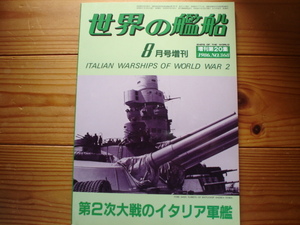 *世界の艦船　第2次大戦のイタリア軍艦　1986年8月増刊＋