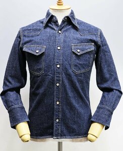 THE FLATHEAD (フラットヘッド) Lot 7000 Denim Western Shirt / デニム ウエスタンシャツ 美品 インディゴ size 38