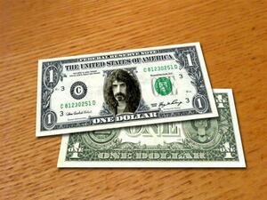 フランク・ザッパ/Frank Zappa/本物米国公認1ドル札紙幣4