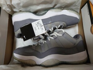 美品 jordan 11 low cool 27cm GLAY クール グレイ retro /検索 1 4 5 6 7 10 dunk max 95 a ma union NIKE