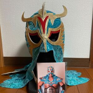 本人使用済み　ウルティモ・ドラゴン　ミゲル・アンヘル製　試合用マスク　全日本プロレス　ドラゴンゲート　闘龍門　リアルジャパン