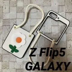 GALAXY Z Flip5 ケース ZFlip5 カバー 花 鞄風 かわいい