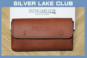 送料無料 特価即決【未使用】 SILVER LAKE CLUB ★ オイルレザーポーチ ★ シルバーレイククラブ 日本製 130687 北米産 牛革 バッグ チョコ